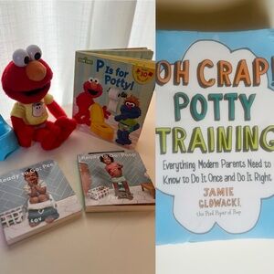 Bundle of Potty Training Books + Oh Crap! Potty Training + Elmo PT Toy